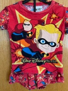 Disney Boys' The Incredibles Pajamas Sleepwear 2-pcs Cotton Set Sz: 10